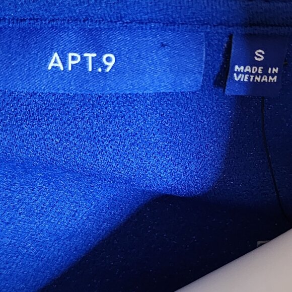 Apt 9 Dress Womens Size S Small Solid All Blue Lace Front Sleeveless New NWT - Picture 5 of 8